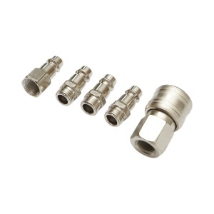 Set 5 cuple rapide 1/4 pentru furtunuri aer comprimat si scule pneumatice - Img 2