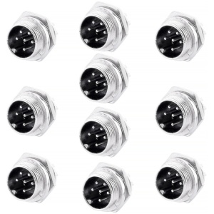 Set cu 10 bucati mufa microfon PNI tata cu 6 pini prindere pe PCB - Img 6