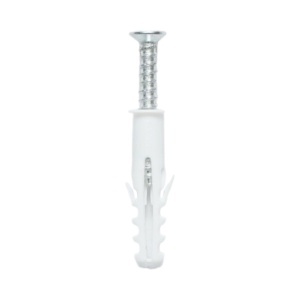 Set diblu universal din plastic alb 6x30mm cu surub 4x30mm 50 buc/set - Img 2