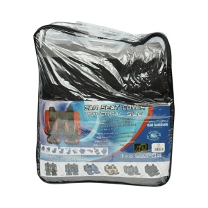 Set huse scaune auto universale gri-negru, material textil 8 piese - Img 10