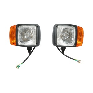 Set lampi fata cu semnalizare stanga/dreapta 12/24V pentru JCB 3CX, 3DX cod OEM 700/50055, 700/50056, 700/50119, 700/38400