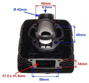 Set motor 50cc Yamaha DT (40mm) - Img 2
