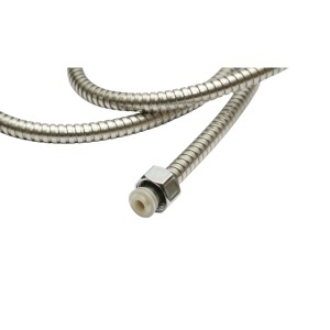 Set para dus cu furtun zincat 1.5m, suport perete, 5 functii, crom lucios, plastic 95x220mm - Img 7