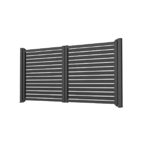 Set porti auto batante din aluminiu PNI MAB3000S cu doua foi de 1.5m si inaltime 1.7m