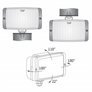 Set proiectoare faza lunga 138x78, cu aparatori, sticla galbena - Img 6