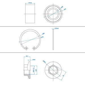 Set Rulment compact 39/72x37mm universal - Img 6