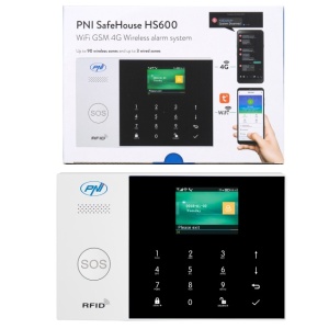 Sistem de alarma wireless PNI SafeHouse HS600 Wifi GSM 4G, suporta 90 zone wireless si 3 zone cu fir, compatibil cu aplicatia Tuya Smart, alerta prin SMS, apel vocal, notificare pe telefon - Img 8