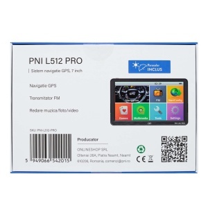 Sistem de navigatie GPS PNI L512 PRO cu parasolar, 7 inch, 800 MHz, 512MB DDR, harta Full Europe inclusa - Img 3