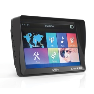 Sistem de navigatie GPS PNI L710 PRO cu parasolar, 7 inch, 800 MHz, 256MB DDR, 16GB memorie interna, FM transmitter, cu doua alimentatoare auto incluse - Img 2