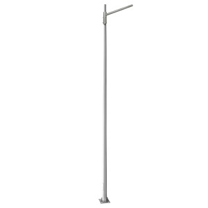 Stalp conic 6m cu brat orizontal pentu iluminat stradal - Img 1