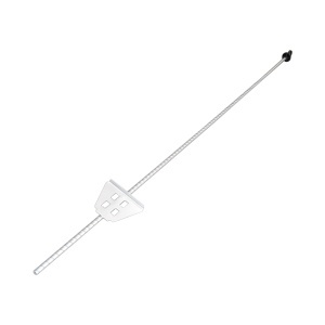 Stalp metalic 1080mm cu izolator 59x33mm pentru gard electric Breckner Germany