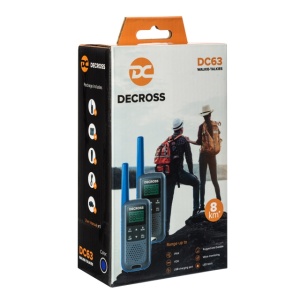 Statie radio portabila PMR PNI Decross DC63 Blue, 446MHz, 0.5W, 16CH, 1000mAh NiMH, IPx4, set 2 bucati - Img 5