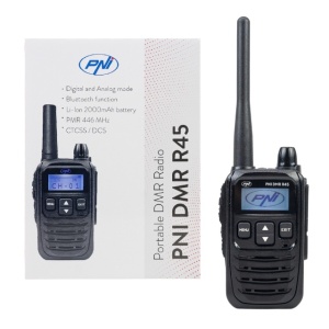 Statie radio portabila PNI DMR R45, digital si analogic, 446MHz, 16 canale digitale si 99 canale analogice, functie inregistrare voce, baterie Li-Ion 2000mAh - Img 2