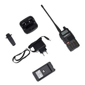 Statie radio portabila VHF/UHF Kombix UV-5RE, dual band, 128CH, 144-146MHz si 430-440Mhz, functie Radio FM si lanterna semnalizare, 4W, Scan, TOT, VOX, 1500mAh