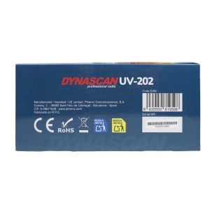 Statie radio VHF/UHF Dynascan UV-202 dual band, 5W, 200 canale, VOX, Noise cancellation, receptie Radio FM si banda aeriana AM, IP67