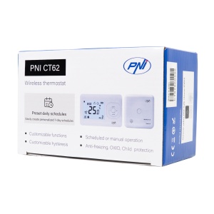 Termostat fara fir PNI CT62 pentru centrale termice, afisaj iluminat, programe zilnice - Img 6