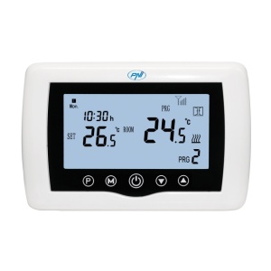 Termostat inteligent PNI CT400 fara fir, cu WiFi, controleaza 1 centrala si 2 zone diferite, parter etaj prin Internet, pentru centrale termice, pompe, electrovalve, APP TuyaSmart, histerezis 0.2 grad - Img 2