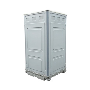 Toaleta ecologica vidanjabila HDPE 350L cu lavoar, pisoar, oglinda, suport hartie si cuier 1150x1150x2250mm - Img 4