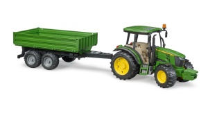 Tractor John Deere 5115M cu remorcă - Bruder - Img 2