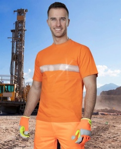Tricou clasic reflectorizant din bumbac XAVER - Img 2