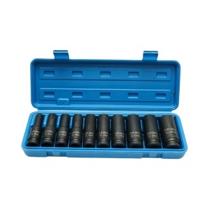 Trusa chei tubulare de impact lungi 10-24mm, patrat 1/2 inch Cr-Mo 10 piese Breckner Germany