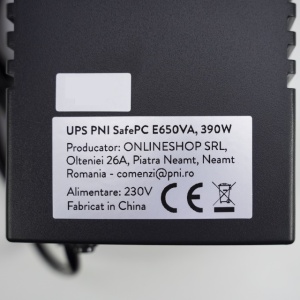 UPS PNI SafePC E650VA, putere 390W, 1.8A, iesire 2 x 230V, ecran LCD acumulator 7.2A inclus - Img 5
