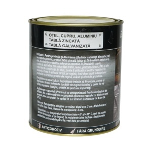 Vopsea email anticoroziva 3 in 1 albastru egee pentru metal 750g, direct pe rugina, pe baza de apa Breckner Germany - Img 4