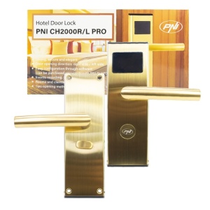 Yala control acces hotelier PNI CH2000L PRO Gold cu cititor de card deschidere pe partea stanga - Img 5