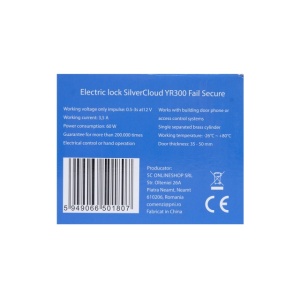Yala electromagnetica SilverCloud YR300 cu butuc, cu deschidere pe partea dreapta, Fail Secure NO - Img 3