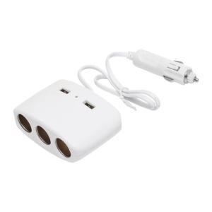 Adaptor auto pentru bricheta - 3 prize 12/24V si 2 USB 5V/1000mA