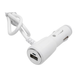 Adaptor bricheta auto dubla 12/24V si 1 port USB 5V 1000mA alb - Img 7