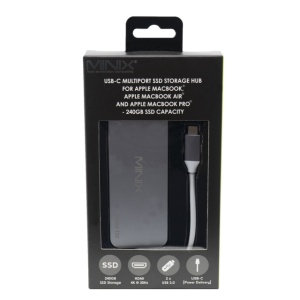 Adaptor multiport USB-C Minix NEO-S2GR cu Solid State Drive (SSD) 240Gb inclus, HDMI, USB Type-C, 2 x USB3.0 - Img 2