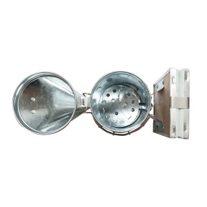 Afumator albine din otel galvanizat cu cilindru scut termic si burduf din piele 190mm - Img 4
