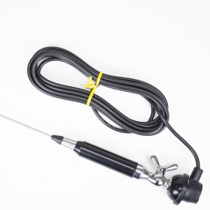 Antena CB LEMM Z2000 AT1200, lungime 130 cm, castig 2.5dB, 26.5-27.5 MHz, 300W, montura fixa, cablu RG58 4m, fabricat in Italia - Img 4
