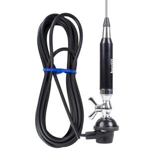 Antena CB LEMM Z2000 AT1200, lungime 130 cm, castig 2.5dB, 26.5-27.5 MHz, 300W, montura fixa, cablu RG58 4m, fabricat in Italia - Img 6
