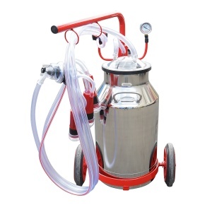 Aparat de muls vaci 1 post bidon 40L inox cu vid in cadru(vacuum) Breckner Germany - Img 3