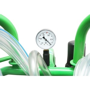 Aparat de muls vaci 2 posturi bidon 40L inox cu butelie, vacuum rezervor Breckner Germany - Img 6