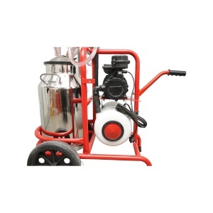 Aparat de muls vaci cu grup colector 160cc, sasiu galvanizat, bidon inox 40L, 2 posturi Breckner Germany - Img 5