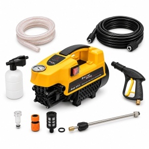 Aparat de spalat cu presiune 800W, 220V, 40 bar, debit 5 L/min cu pistol, rezervor spuma si furtun 7m Breckner Germany