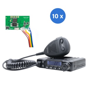 Bax cu 10 bucati statie radio CB PNI Escort HP 6550 cu PNI ECH01 instalat, multistandard, 4W, AM-FM, 12V, ASQ, cu modul de ecou - Img 12
