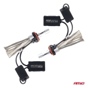 Becuri auto LED H15 12V 24V 6000K Canbus Amio - Img 3