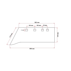 Brazdar plug sormaitat PP4-PP3 500x392x130mm cu 4 gauri de prindere 14mm Made in Ucraina - Img 4