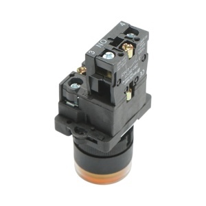 Buton indicator LED galben cu rezistenta integrata 1NO, 220V, LAY5 Breckner Germany - Img 4