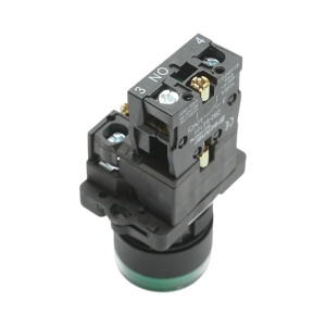Buton indicator LED verde cu rezistenta integrata 1NO, 220V, LAY5 Breckner Germany - Img 4