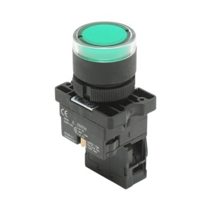 Buton indicator LED verde cu rezistenta integrata 1NO, 24V LAY5 Breckner Germany - Img 3