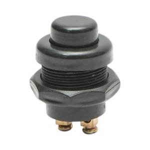Buton pornire 12V/10A–24V/5A negru cu 2 pini universal