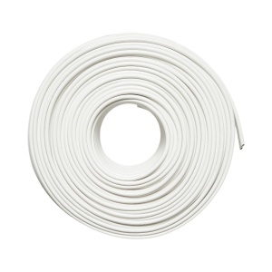 Cablu coaxial RG59 CCTV cupru siamez + alimentare 2x0.75mm CCA, 75 Ohm, PVC alb 100m/rola - Img 2