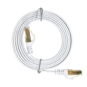 Cablu de retea plat S/STP CAT7 PNI U7015W, Patch, 2 x RJ45, 4 perechi de fire, 32AWG, cupru, 10 Gbps, 600 MHz, 1.5m, alb - Img 3