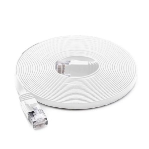 Cablu de retea plat S/STP CAT8 PNI U8050W, 2 x RJ45, 4 perechi de fire, 28AWG, cupru, 40 Gbps, 2000 MHz, 5m, alb