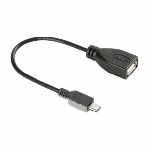 Cablu OTG Usb > Mini Usb - 20 cm - Negru